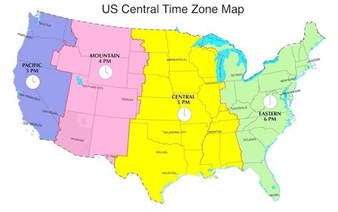 cst time zone|central time zone map.